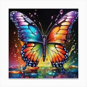 Rainbow Butterfly Canvas Print