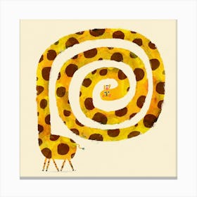 Giraffe Going In Circles 1 Canvas Print