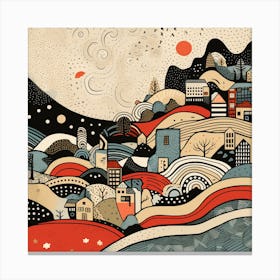 Abstract Japan Painting Canvas Print