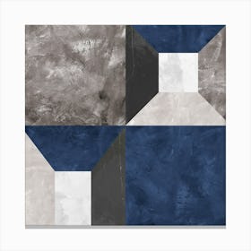 Gray and blue textures 1 Canvas Print