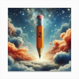 #2Pencil In The Sky Canvas Print