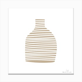 Striped Vase.A fine artistic print that decorates the place. Canvas Print