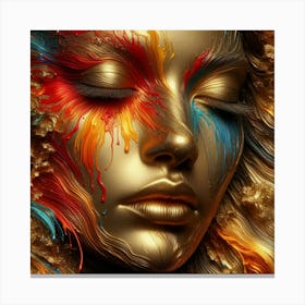 Golden Face Canvas Print