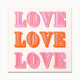 Love Love Love 1 Canvas Print