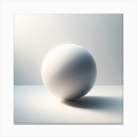 White Sphere Canvas Print