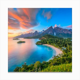 Natural Image A Scenic Landscape Such As A Tro (3) Canvas Print