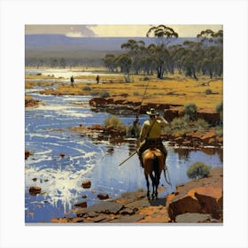 Hunter In The Outback Canvas Print