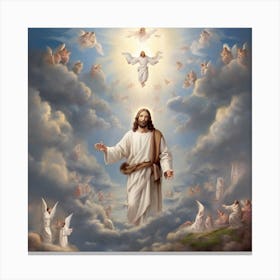 Jesus In The Clouds Canvas Print