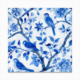 Blue Birds 1 Canvas Print