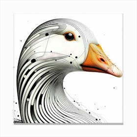 Goose Head Creative Drawing - Wild Bird Artwork 109 Canvas Print