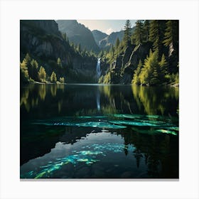 Lake In The Mountains Canvas Print