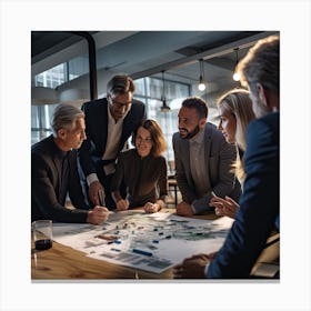 Group Of Business People Canvas Print