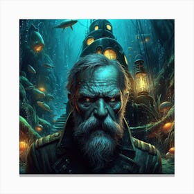 Man In The Sea Canvas Print