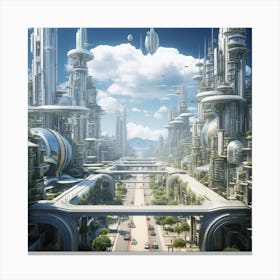 Futuristic City 28 Canvas Print