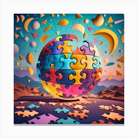 The Puzzle Moon Canvas Print