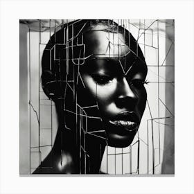 Black Woman In A Cage Canvas Print