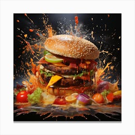 Burger Splash Canvas Print
