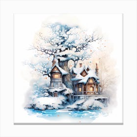 Iridescent Snowfall Canvas Print