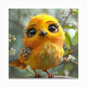 Cute Little Bird 18 Canvas Print