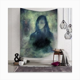 Woman In A Dream Canvas Print