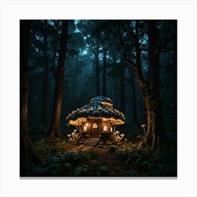 Fairy House In The Forest 4 Canvas Print