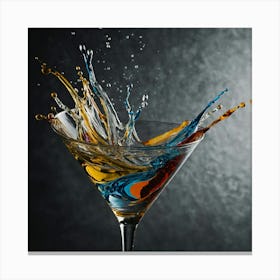 Splashing Martini Canvas Print