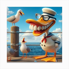 Laughing Duck 5 Canvas Print
