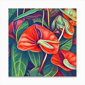 Anthurium Flowers 1 Canvas Print