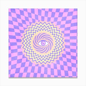 All Seeing Eye in groovy style Canvas Print
