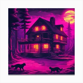 House In The Woods Canvas Print