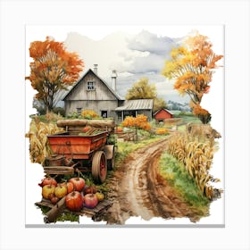 Autumn Farm Canvas Print