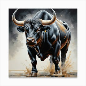 Bull Bull Bull Bull Bull Bull Bull Bull Bull Bull Canvas Print