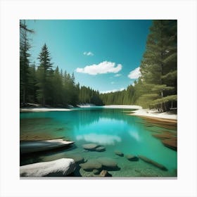 Lake - Lake Stock Videos & Royalty-Free Footage Canvas Print