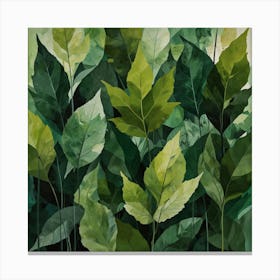 Green Leaves 5 Canvas Print