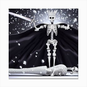 Skeleton With Sword 9 Canvas Print