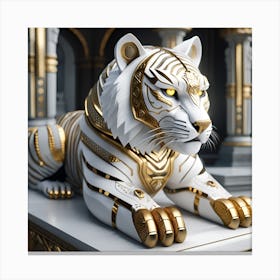 Tiger Statue Canvas Print