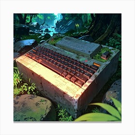 Computer In The Forest Canvas Print