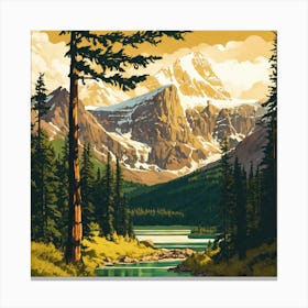 Rocky Mountain Lake Canvas Print