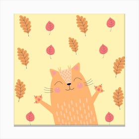 Autumn Cat Canvas Print