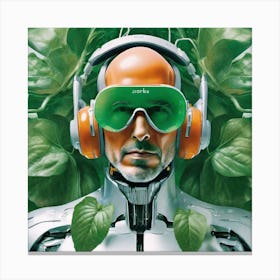 Man With Headphones 3 Canvas Print