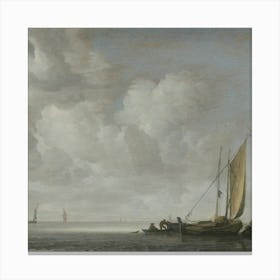 Boat In The Sea Canvas Print