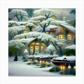 Christmas Village Canvas Print