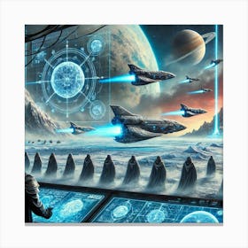 Icebound Order Solar System Influence Canvas Print