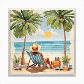 Day At The Beach Canvas Print