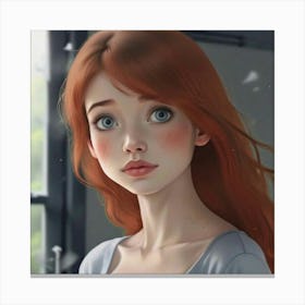 Girl With Red Hair 1 Canvas Print