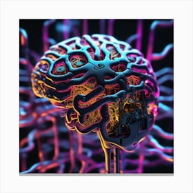 Abstract Brain 5 Canvas Print