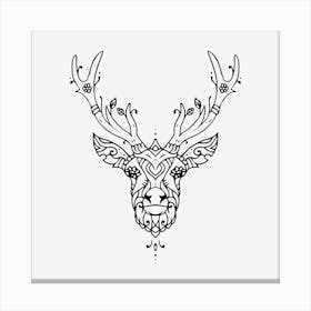 Deer Mandala Canvas Print