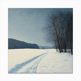 Minimal Winter Scene 5 Canvas Print