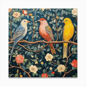 Birds On A Branch Art 13 Canvas Print