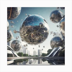 Futuristic Cityscape 44 Canvas Print